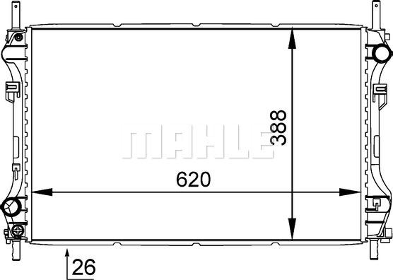 MAHLE CR 1140 000S - Радіатор, охолодження двигуна autocars.com.ua