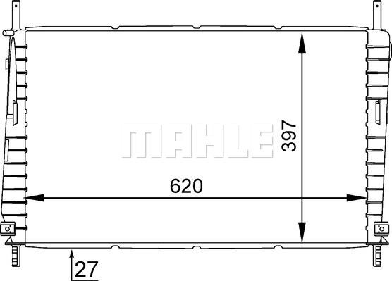 MAHLE CR 1141 000S - Радиатор, охлаждение двигателя avtokuzovplus.com.ua