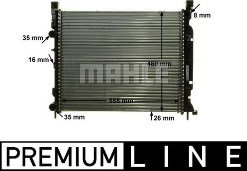 MAHLE CR 1155 000P - Радіатор, охолодження двигуна autocars.com.ua