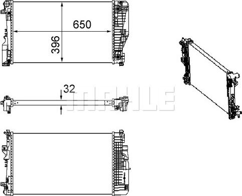 MAHLE CR 1173 000S - Радиатор, охлаждение двигателя avtokuzovplus.com.ua