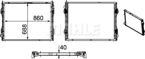 MAHLE CR 1175 000P - Радіатор, охолодження двигуна autocars.com.ua