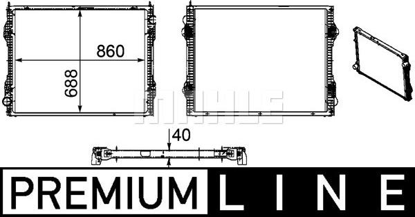 MAHLE CR 1175 000P - Радіатор, охолодження двигуна autocars.com.ua