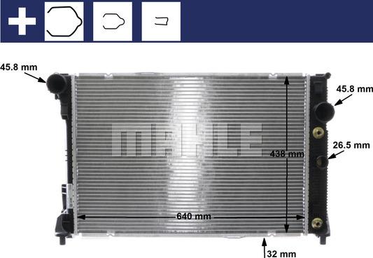 MAHLE CR 1176 000S - Радиатор, охлаждение двигателя avtokuzovplus.com.ua