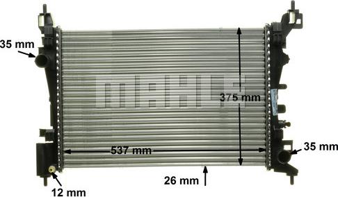 MAHLE CR 1182 000P - Радіатор, охолодження двигуна autocars.com.ua