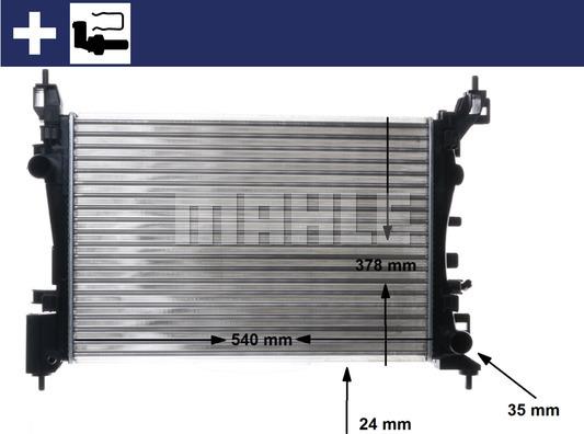 MAHLE CR 1182 000S - Радіатор, охолодження двигуна autocars.com.ua