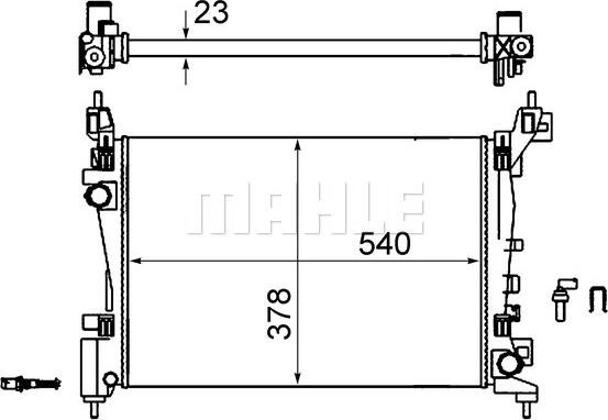 MAHLE CR 1182 000S - Радіатор, охолодження двигуна autocars.com.ua