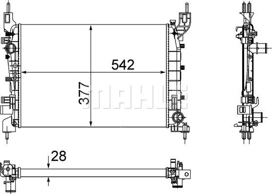 MAHLE CR 1193 000P - Радіатор, охолодження двигуна autocars.com.ua