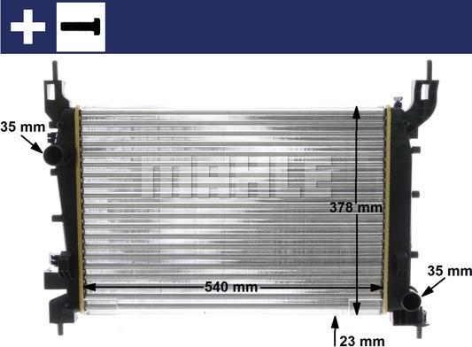 MAHLE CR 1193 000S - Радіатор, охолодження двигуна autocars.com.ua