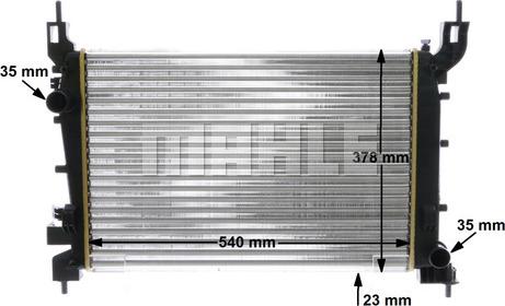 MAHLE CR 1193 000S - Радіатор, охолодження двигуна autocars.com.ua
