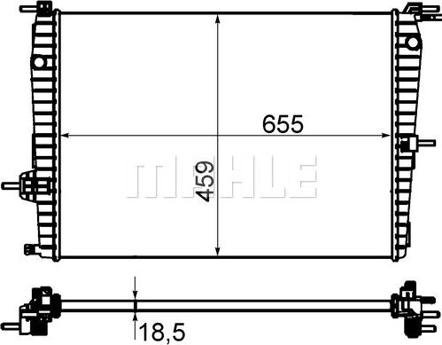 MAHLE CR 1197 000P - Радіатор, охолодження двигуна autocars.com.ua