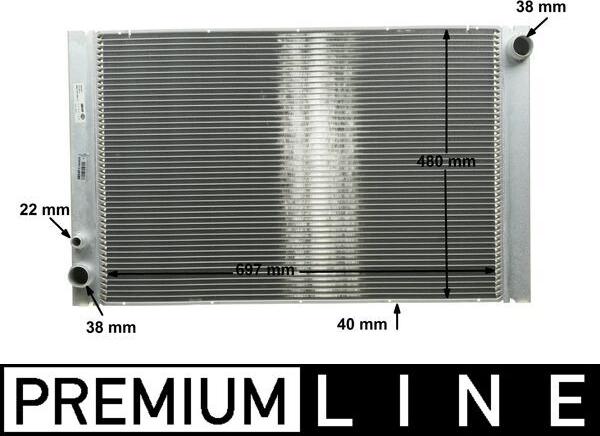 MAHLE CR 1204 000P - Радіатор, охолодження двигуна autocars.com.ua