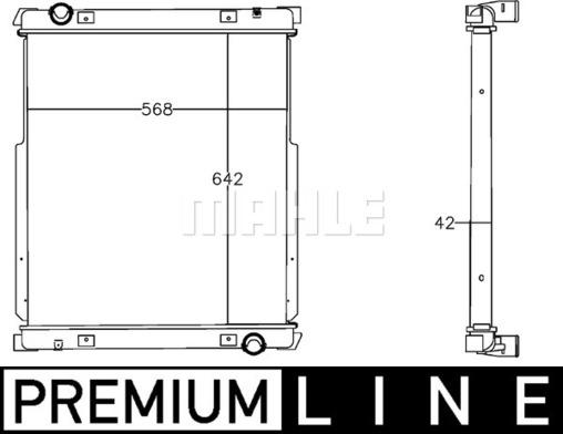 MAHLE CR 1215 000P - Радіатор, охолодження двигуна autocars.com.ua