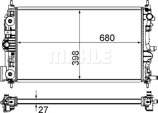 MAHLE CR 1238 000S - Радіатор, охолодження двигуна autocars.com.ua