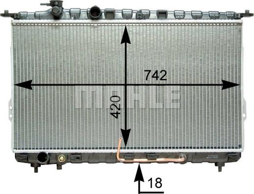 MAHLE CR 1291 000P - Радіатор, охолодження двигуна autocars.com.ua