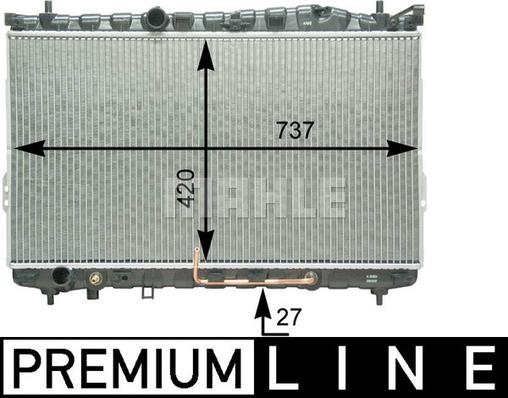 MAHLE CR 1296 000P - Радіатор, охолодження двигуна autocars.com.ua