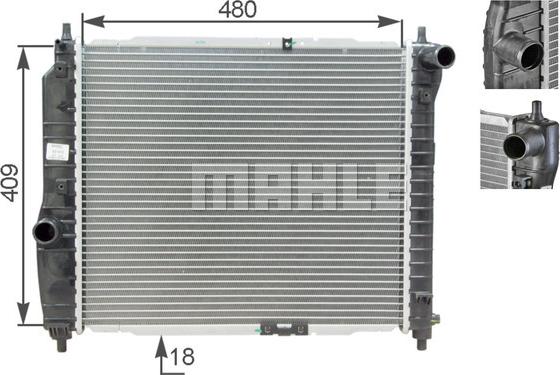 MAHLE CR 1309 000S - Радіатор, охолодження двигуна autocars.com.ua