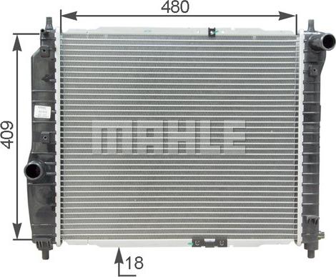 MAHLE CR 1309 000S - Радіатор, охолодження двигуна autocars.com.ua