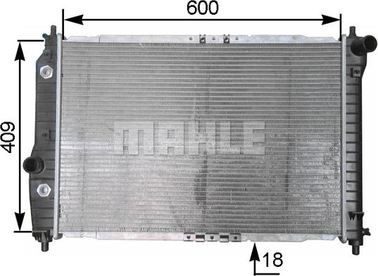 MAHLE CR 131 000S - Радіатор, охолодження двигуна autocars.com.ua