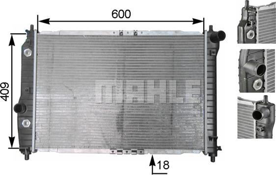 MAHLE CR 131 000S - Радіатор, охолодження двигуна autocars.com.ua