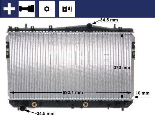 MAHLE CR 1311 000S - Радіатор, охолодження двигуна autocars.com.ua