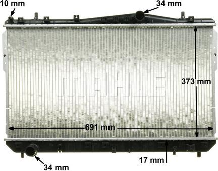 MAHLE CR 1312 000P - Радіатор, охолодження двигуна autocars.com.ua