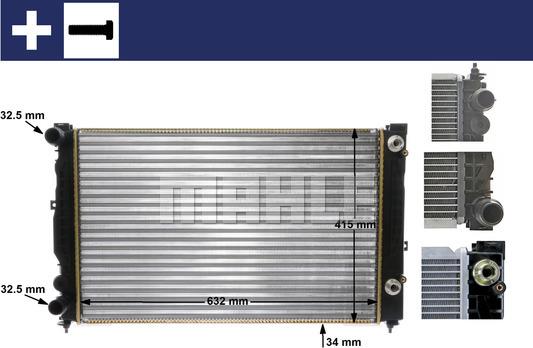 MAHLE CR 132 000S - Радиатор, охлаждение двигателя avtokuzovplus.com.ua