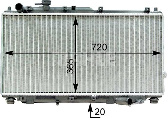 MAHLE CR 1322 000P - Радіатор, охолодження двигуна autocars.com.ua