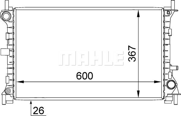 MAHLE CR 1344 000S - Радіатор, охолодження двигуна autocars.com.ua