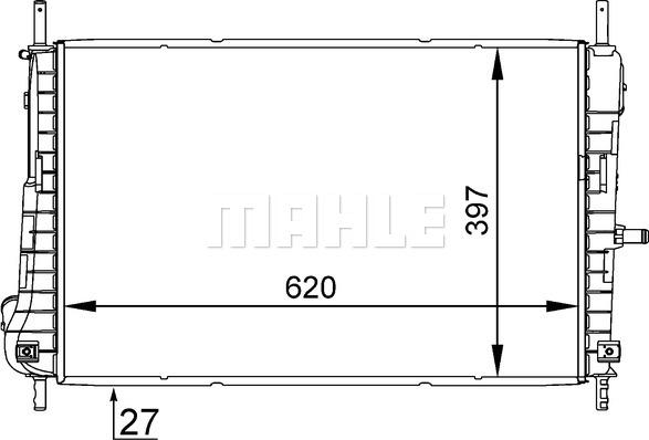 MAHLE CR 1347 000S - Радиатор, охлаждение двигателя avtokuzovplus.com.ua