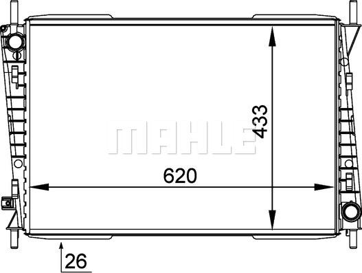 MAHLE CR 1348 000P - Радіатор, охолодження двигуна autocars.com.ua