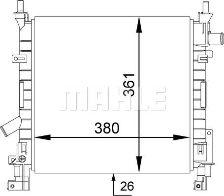 MAHLE CR 1350 000S - Радіатор, охолодження двигуна autocars.com.ua