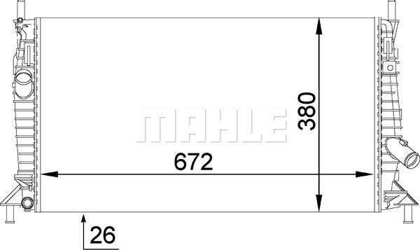 MAHLE CR 1351 000P - Радиатор, охлаждение двигателя avtokuzovplus.com.ua