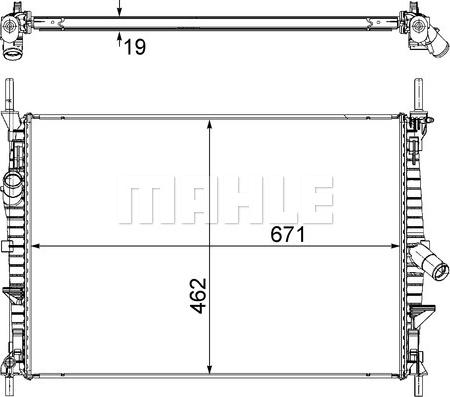 MAHLE CR 1370 000S - Радіатор, охолодження двигуна autocars.com.ua