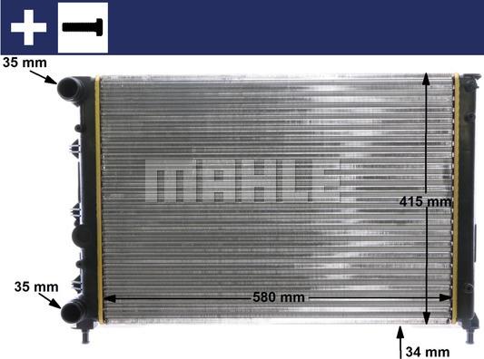 MAHLE CR 1411 000S - Радіатор, охолодження двигуна autocars.com.ua