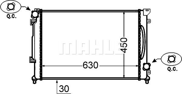 MAHLE CR 1416 000S - Радиатор, охлаждение двигателя avtokuzovplus.com.ua