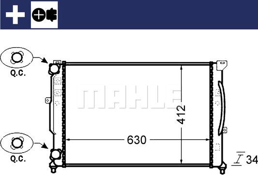 MAHLE CR 1423 000S - Радіатор, охолодження двигуна autocars.com.ua