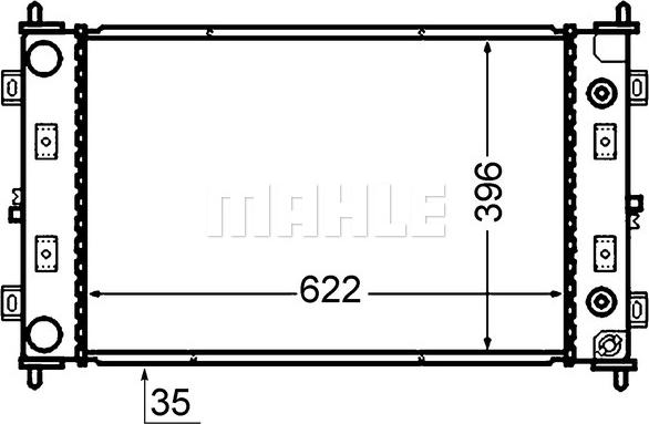 MAHLE CR 1425 000S - Радиатор, охлаждение двигателя autodnr.net