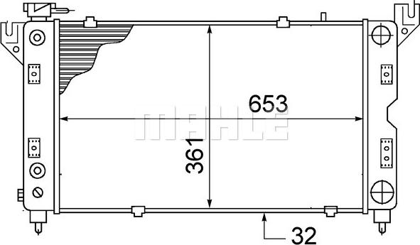 MAHLE CR 1426 000S - Радіатор, охолодження двигуна autocars.com.ua