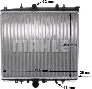 MAHLE CR 1435 000S - Радіатор, охолодження двигуна autocars.com.ua