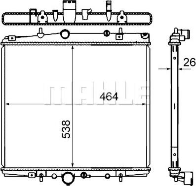 MAHLE CR 1435 000S - Радіатор, охолодження двигуна autocars.com.ua