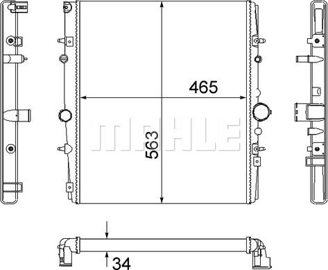 MAHLE CR 1436 000S - Радіатор, охолодження двигуна autocars.com.ua