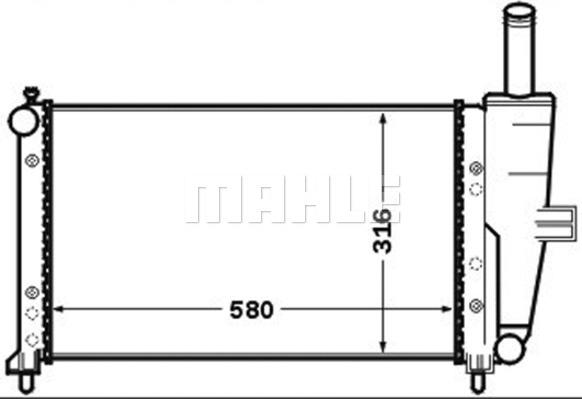 MAHLE CR 1443 000S - Радіатор, охолодження двигуна autocars.com.ua