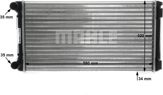 MAHLE CR 1444 000S - Радіатор, охолодження двигуна autocars.com.ua