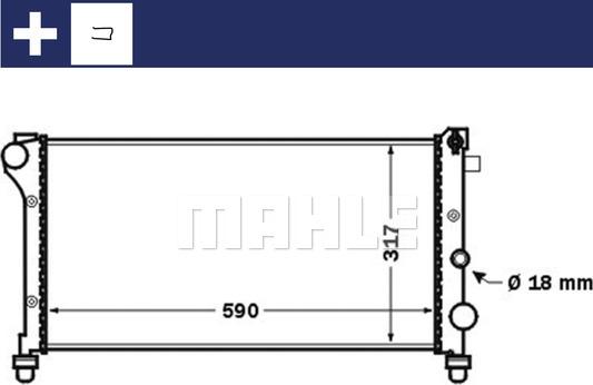 MAHLE CR 1452 000S - Радіатор, охолодження двигуна autocars.com.ua