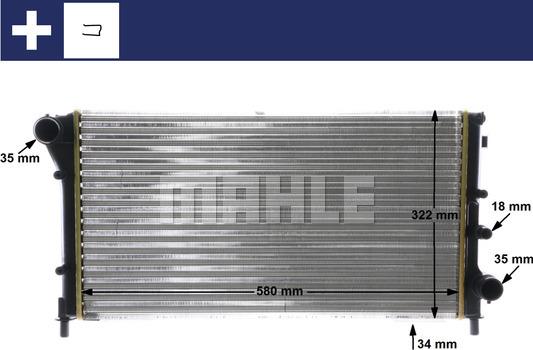 MAHLE CR 1453 000S - Радиатор, охлаждение двигателя avtokuzovplus.com.ua