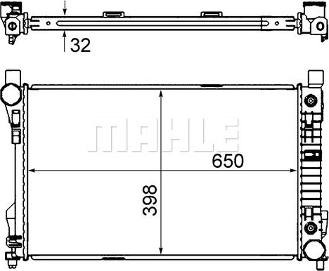 MAHLE CR 1478 000S - Радиатор, охлаждение двигателя avtokuzovplus.com.ua