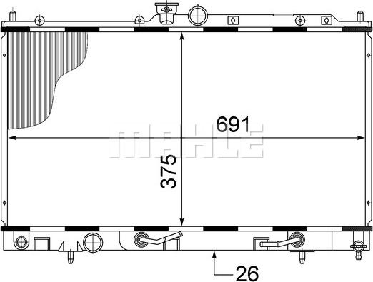 MAHLE CR 1483 000S - Радіатор, охолодження двигуна autocars.com.ua