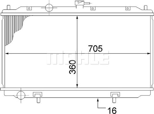 MAHLE CR 1485 000S - Радіатор, охолодження двигуна autocars.com.ua