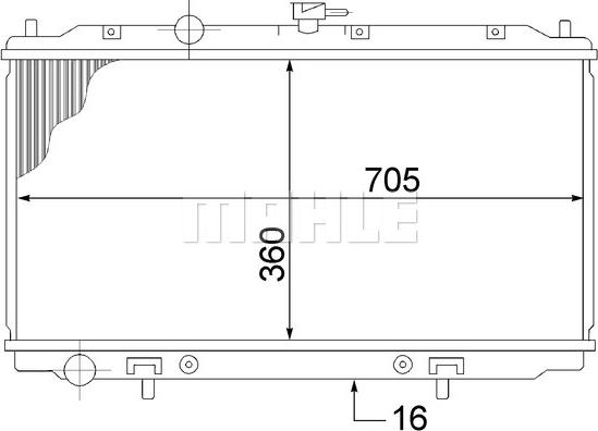 MAHLE CR 1486 000S - Радіатор, охолодження двигуна autocars.com.ua