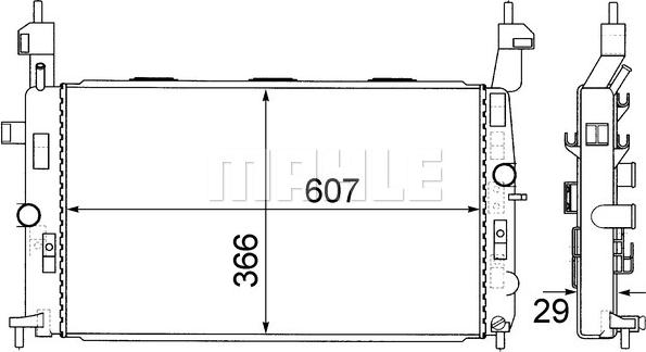 MAHLE CR 1498 000S - Радіатор, охолодження двигуна autocars.com.ua